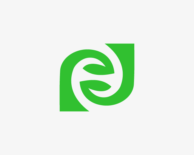 Letter N Leaf Logo