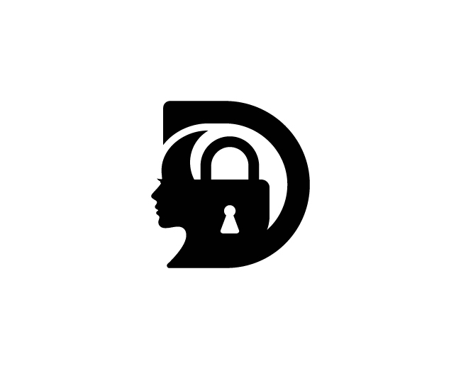 Letter D Identity Lock Logo