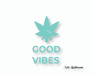 Good Vibes One Leaf Logo