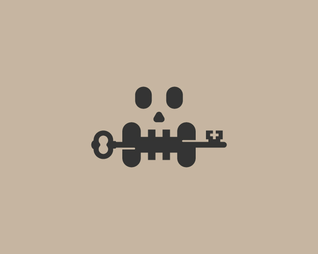 Skull With Key Logo