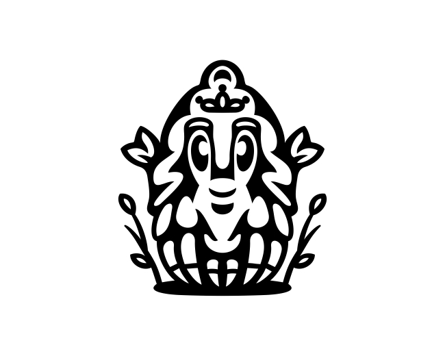 King Hermit Crab Leaf Logo