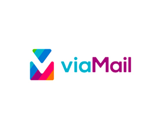 viaMail, via Mail, V M monogram logo design