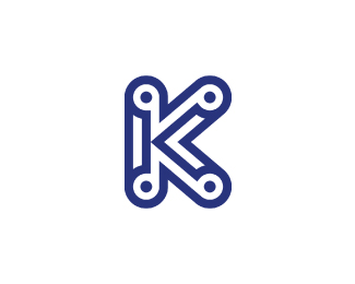 Letter K Tech Logo