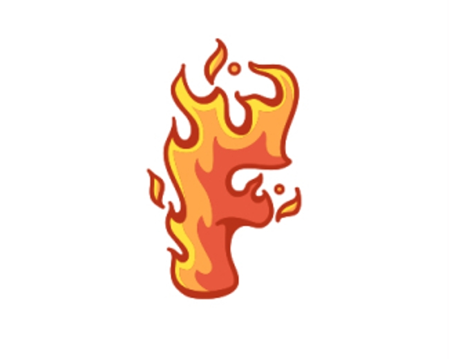 Letter F Fire Logo