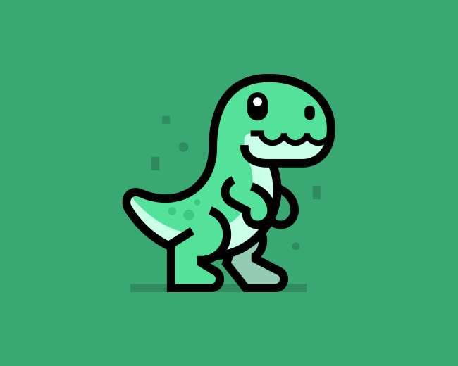 Cute Trex mascot