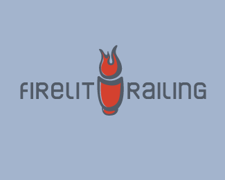 Firelit Wrought Iron Railing