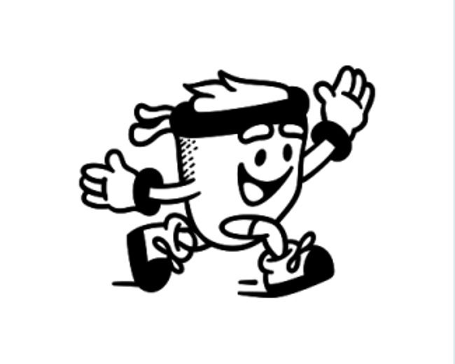 Health Runner Mascot Logo