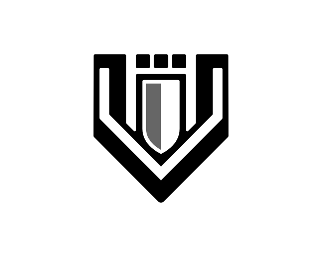 Letter V Bullet Munition Weapon Logo