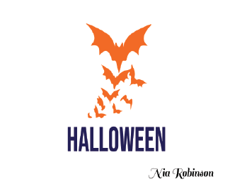Halloween Bats Logos