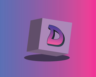 3D Modern Cube With Elegant Letter D Logo