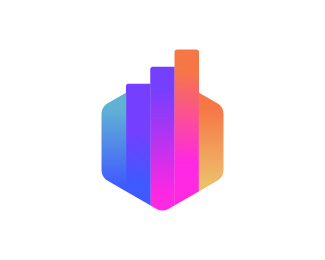 blockchain and growth logo design