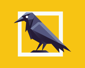 Geometric Crow Logo