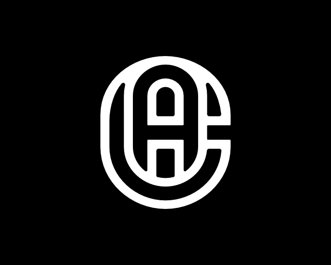 Letter AC Initial CA Dynamic Line Monogram Logo