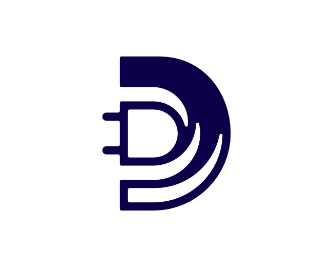 Letter D Plug Logo