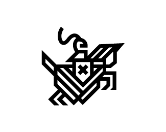 Monogram Horse Knight Logo Mark