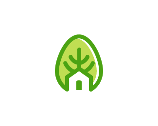 Tree and House Consept logo