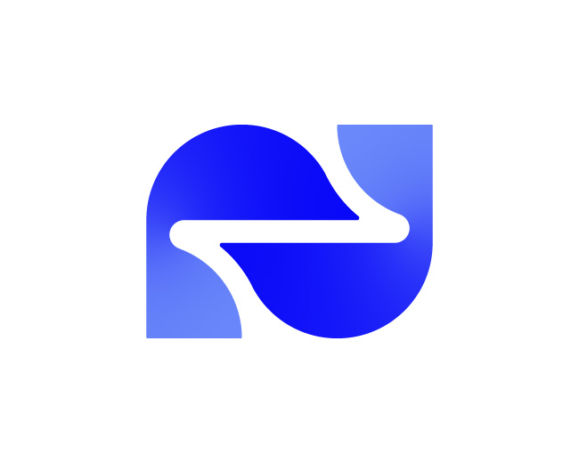 Abstract N Monogram for Crypto & Fintech