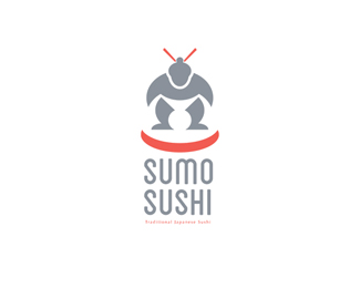 Sumo Sushi Traditional Japanese Logo