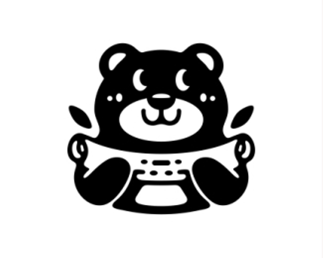 Cute Wooden Bear Logo