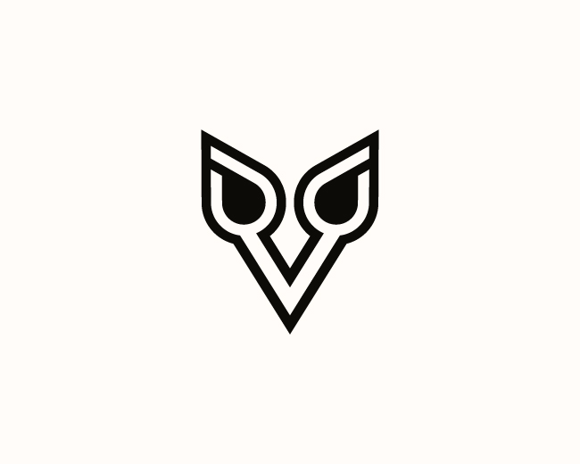 Minimalist Owl V Letter Logo Design