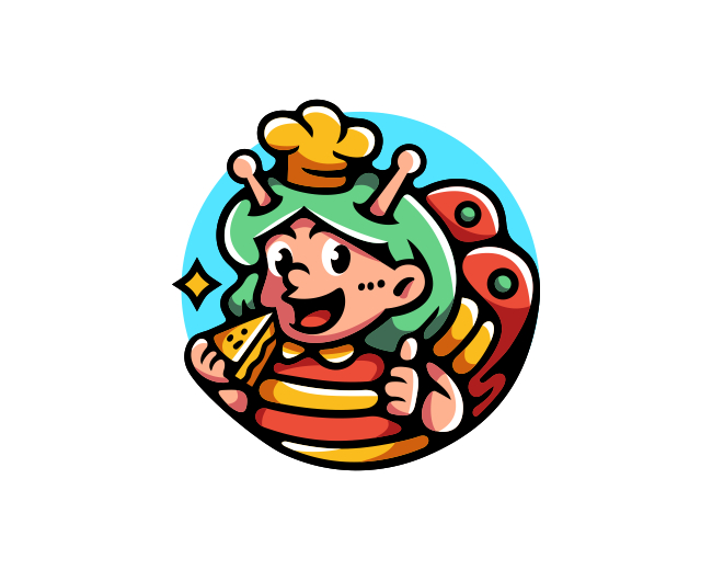 Butterfly Cute Mascot Cake Logo