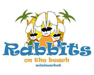 rabbits on the beach