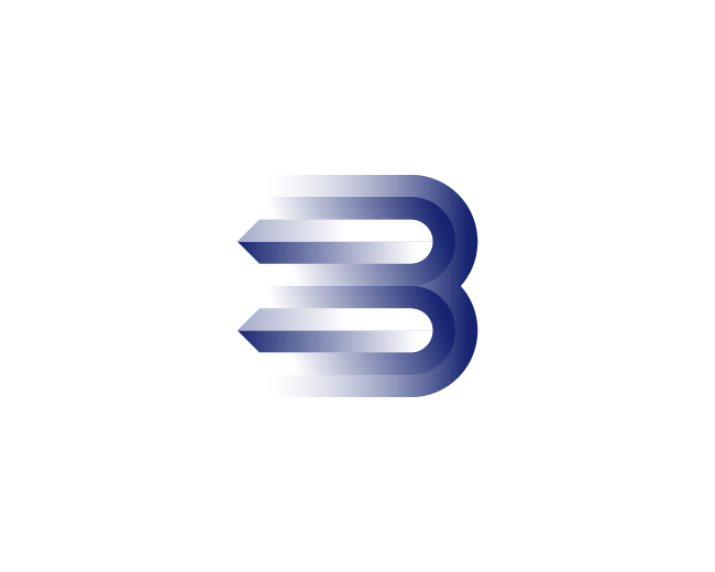 Abstract B, E, W or M logo