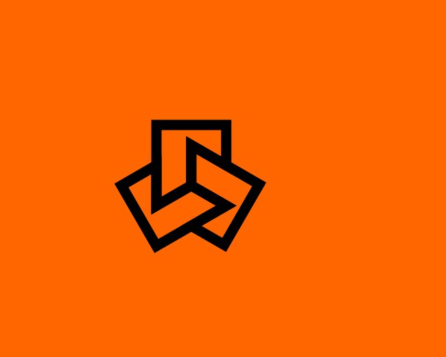 Modern Geometric Interlocking Cube Logo