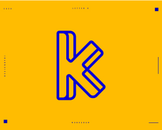 Lettermark K - K monogram logo design