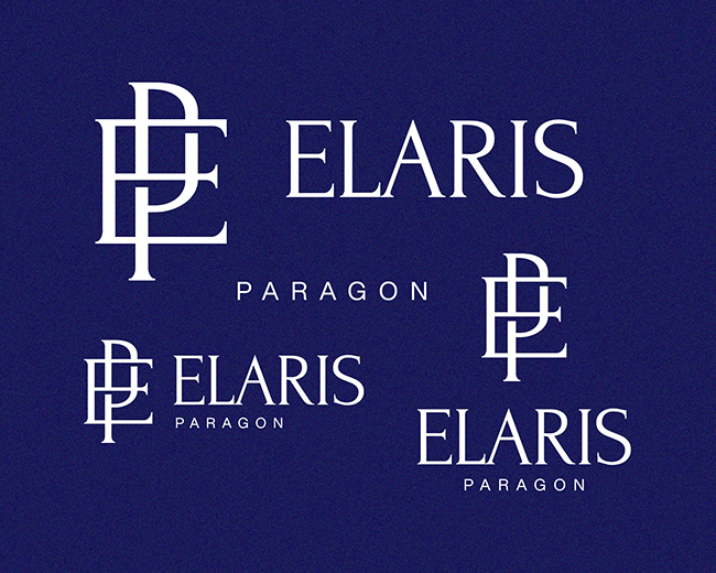 Elaris Paragon Monogram & Wordmark Logo Design Yea