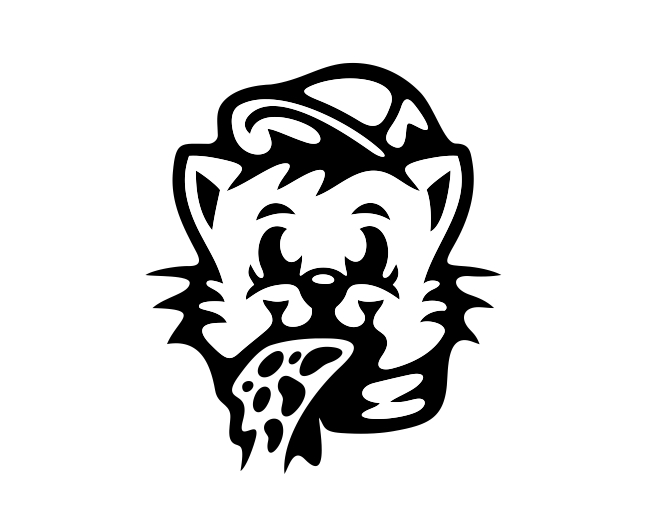 Cat Pizza Mascot Logo