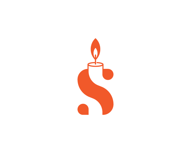 Modern S Candle Logo