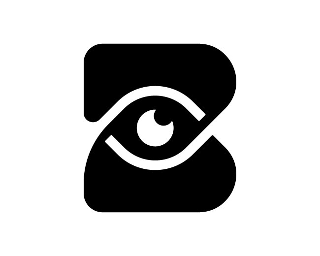 letter B with eye Logo