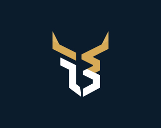 Geometric Bull Head Monogram Logo