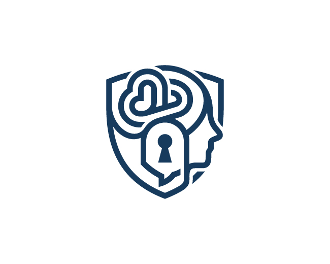 D Shield Identity Lock Logo