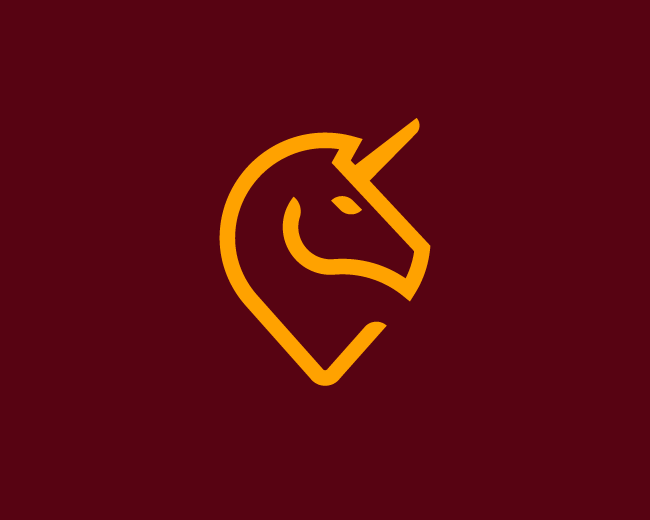 Unicorn + Map / Pin / Tag / Logo