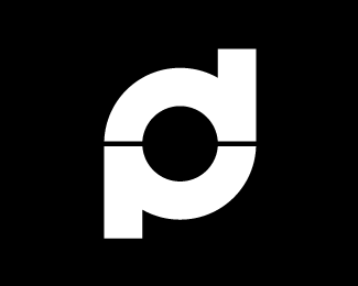 p + d geometric abstract logo