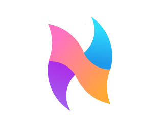 Modern Abstract unique shape N letter logo