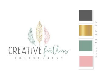 Creative Feathery Photography Logo Design