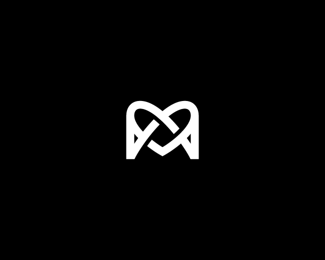 M heart monogram