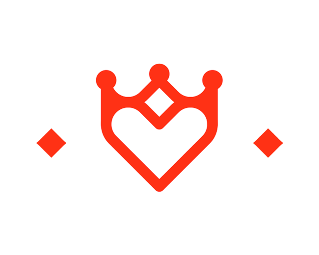 Kingdom of Heart, crown + heart, dating app logo