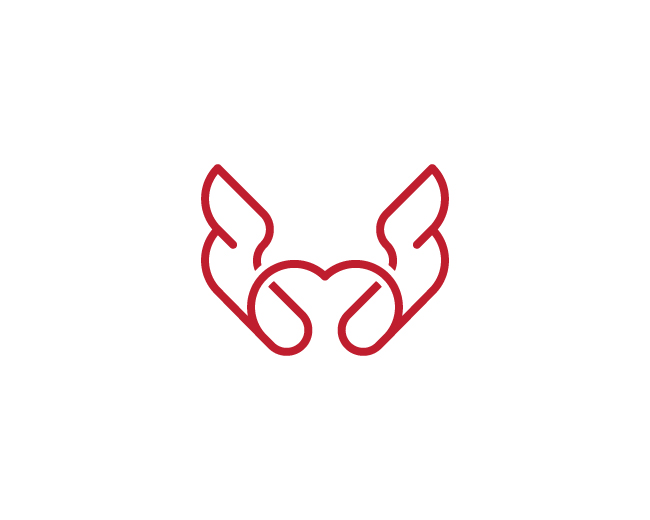Elegant Winged Heart Logo