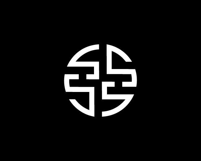 Minimalist Quad S Monogram Circle Logo Design