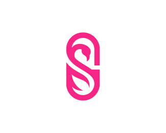 Elegant Swan Capsule Medical Logo