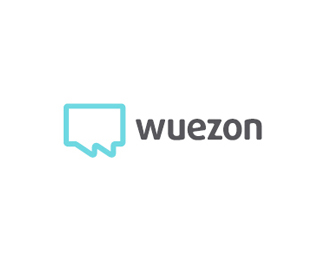 Chat bubbles + W letter, Wuezon logo design