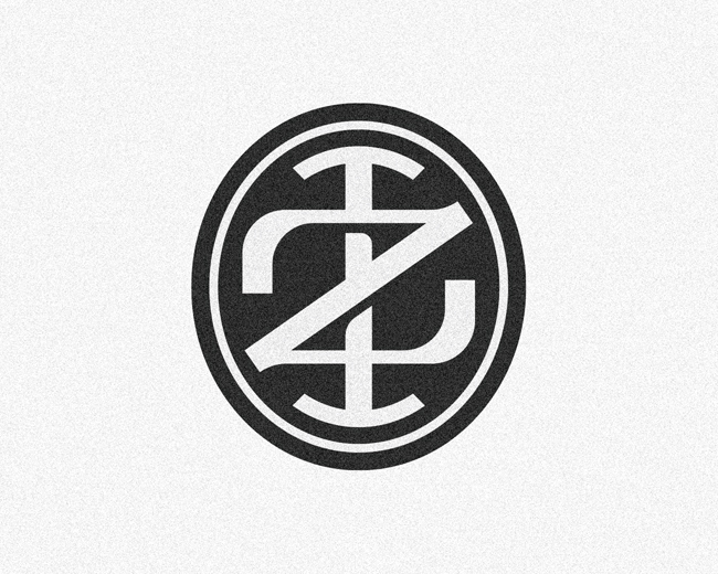 Lettering Z and I monogram logomark design