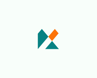 Letter K Construction Logo, Krand