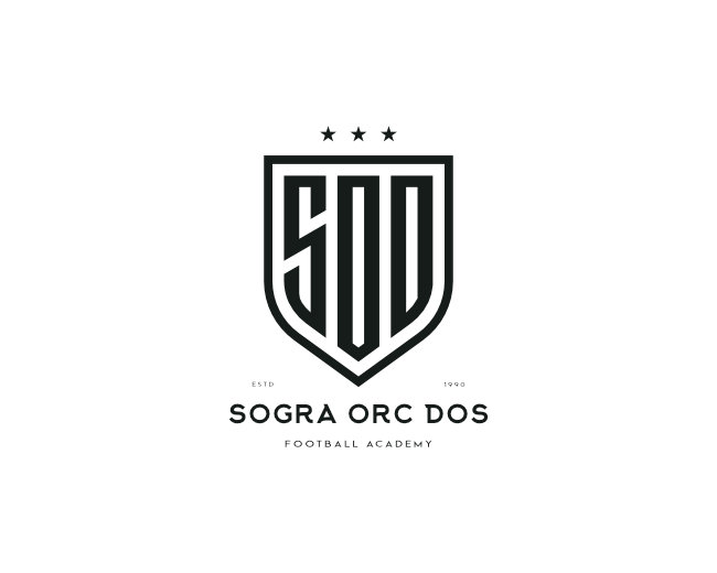 S O D Monogram Football Logo