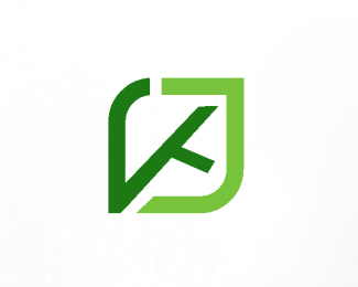 K and J logo design