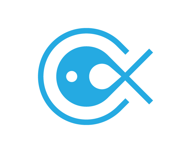 Modern C Fish Logo